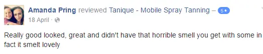 Tanique mobile spray tan reviews in Stafford